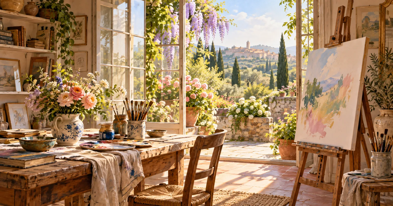 Studio d'artista sulla campagna toscana